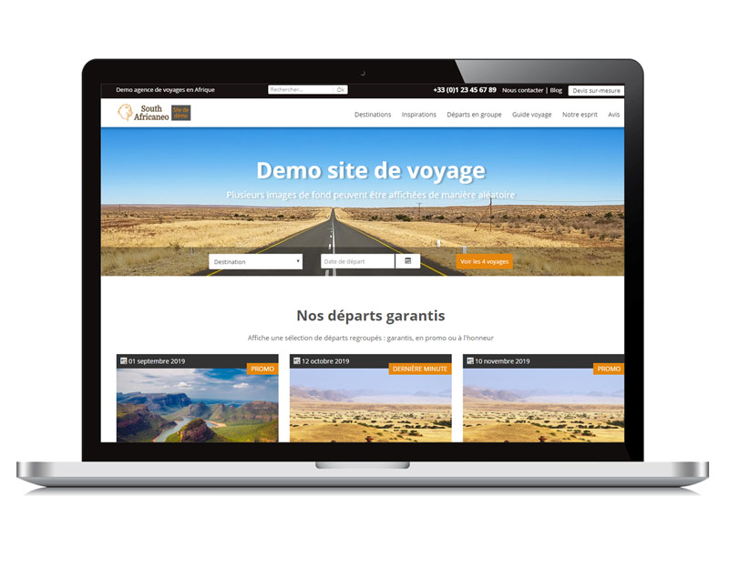 Création site internet tourisme et agence de voyage