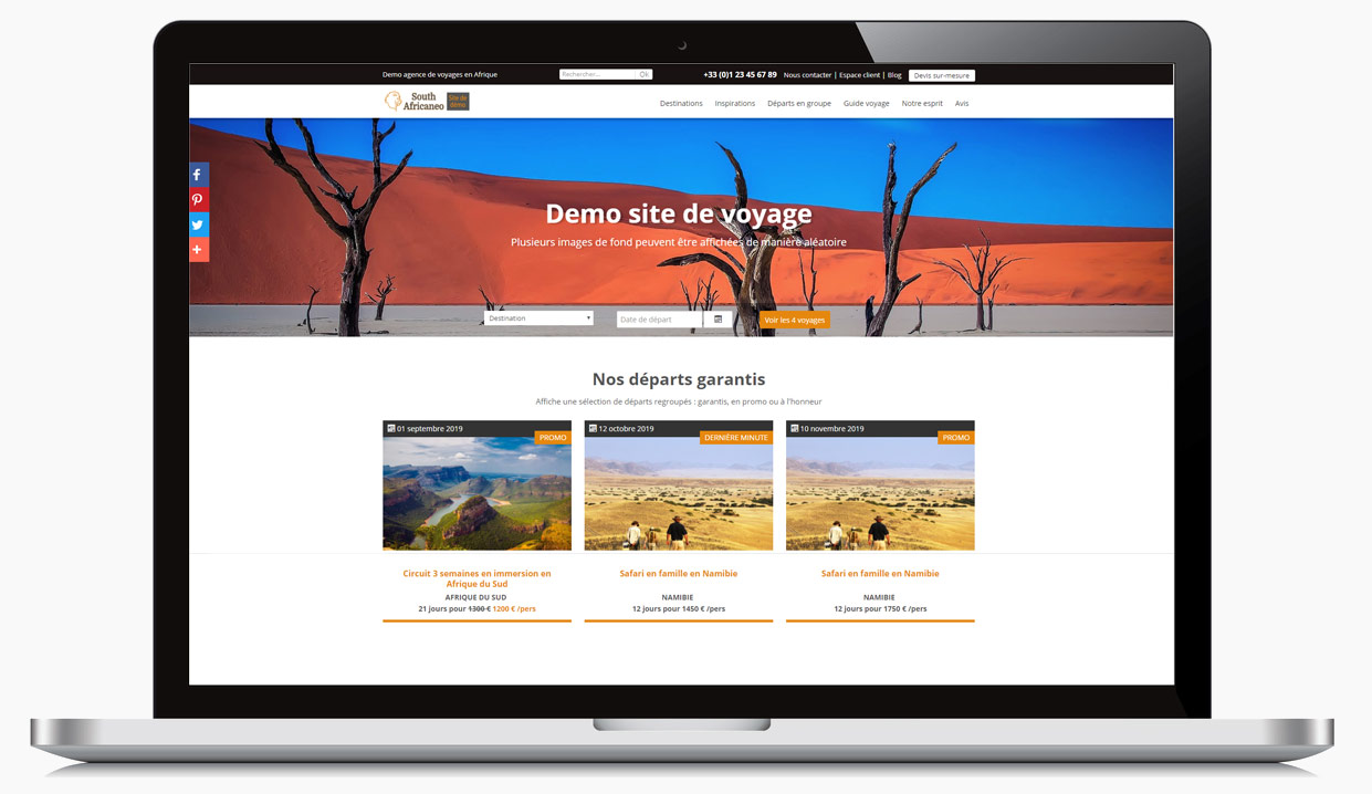 demo site de voyage
