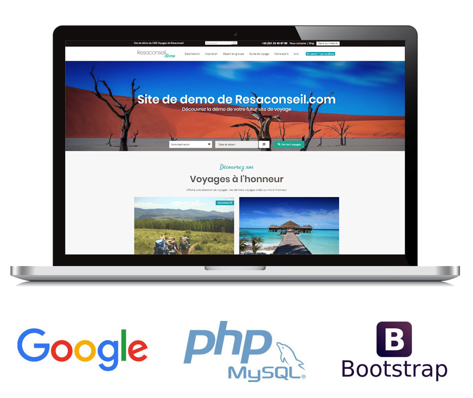 site web agence de voyage demo