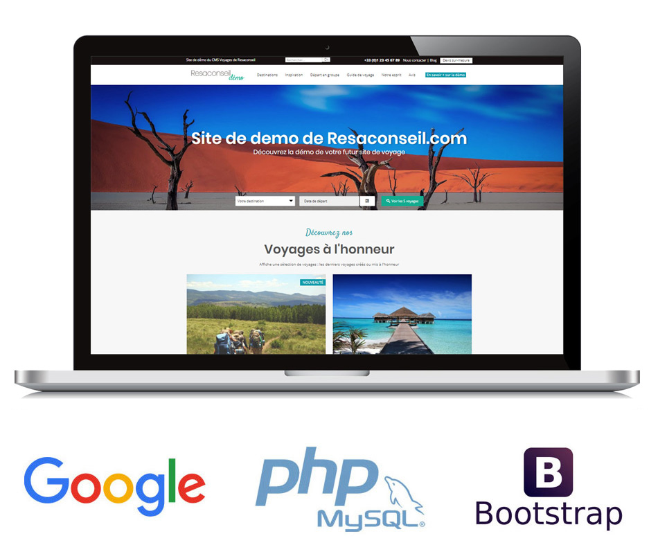 site web agence de voyage demo 